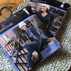 Cuddlduds Softwear With Stretch Long Sleeve V-Neck and legging, New